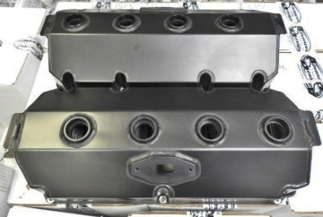 WILLIAMS  HEMI  "Black"  - FABRICATED BILLET RAIL VALVE COVERS   USA BRAD KB